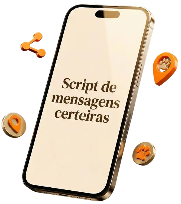 Smartphone com scripts de vendas no WhatsApp em Português